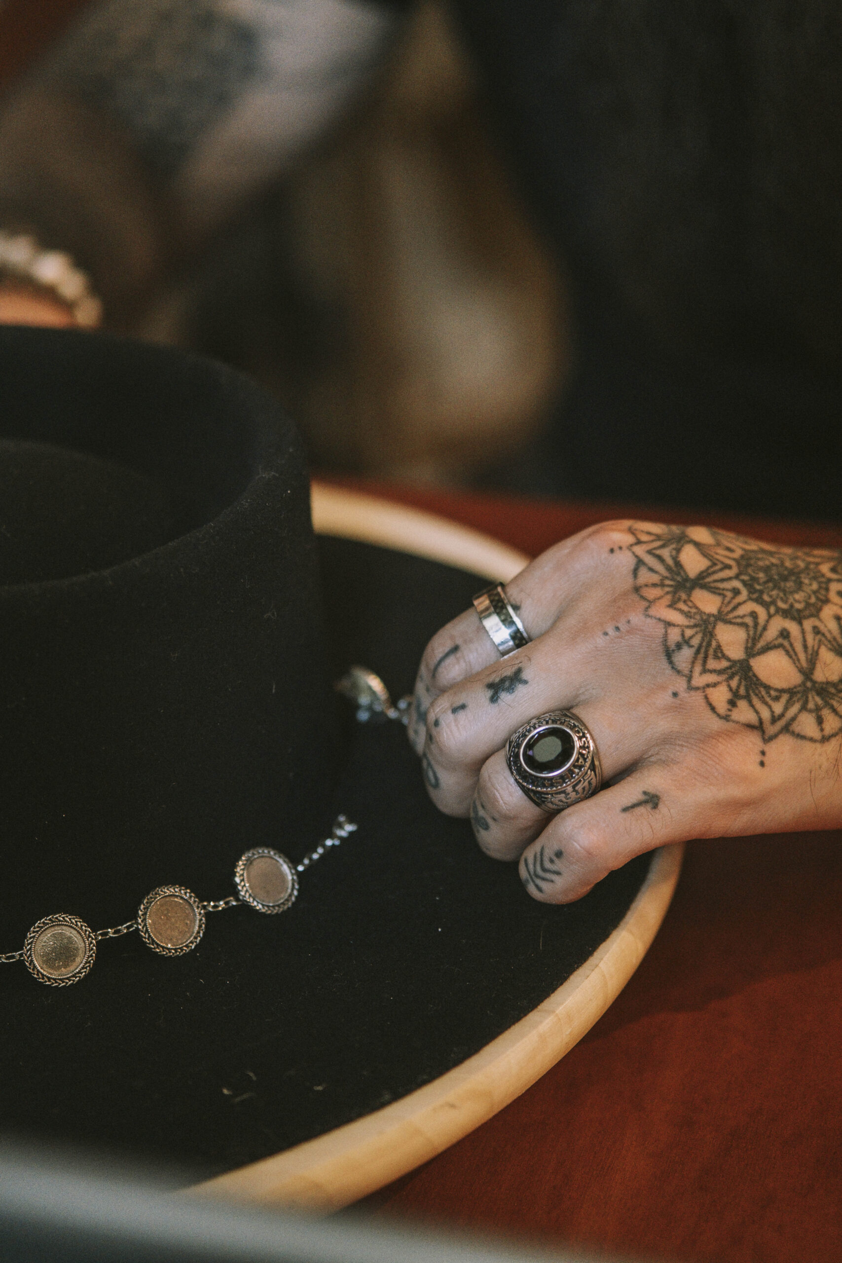 Handcrafted Outlaw Ritual hats with silver coin detail MarkHats