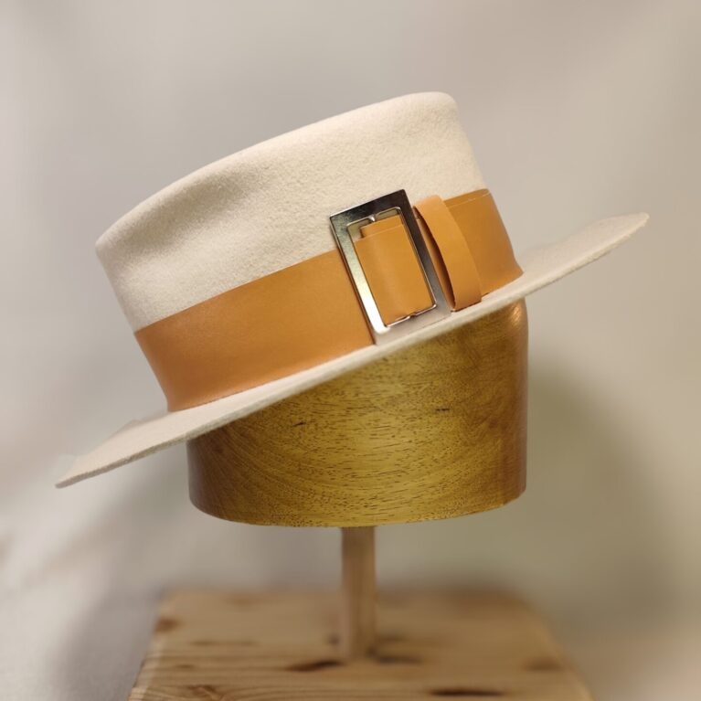 Ivory custom wool hat MarkHats Outlaw Legacy.