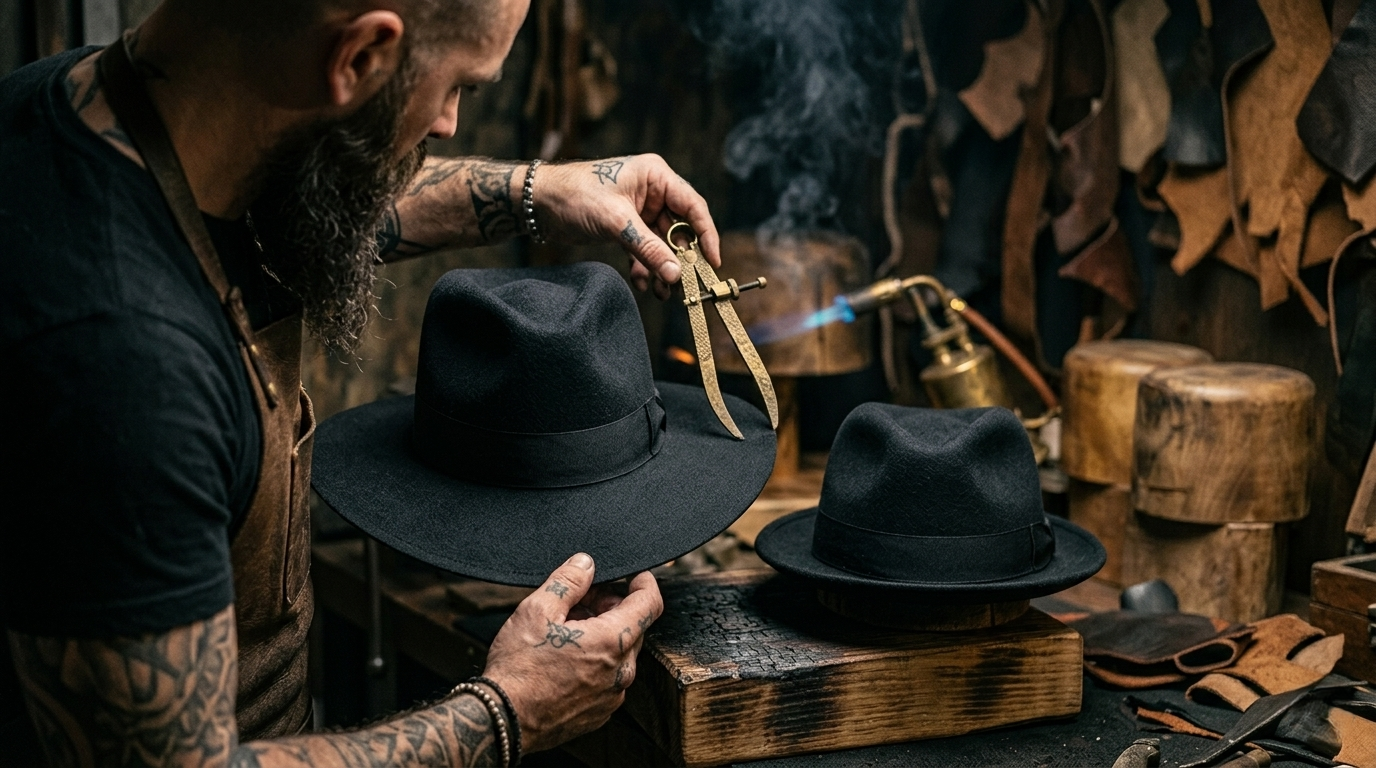 Premium classic fedora hat handcrafted in Barcelona