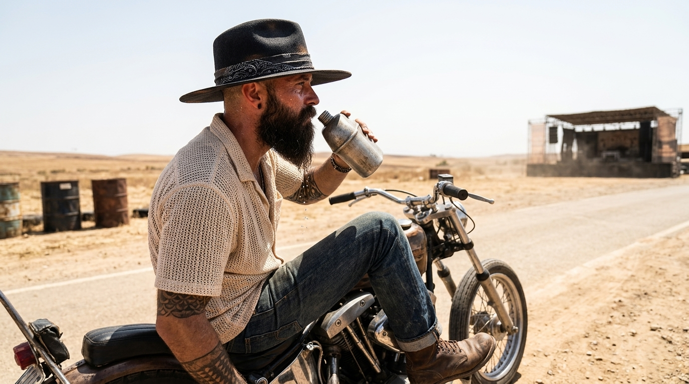 Premium wool felt hat under the summer sun